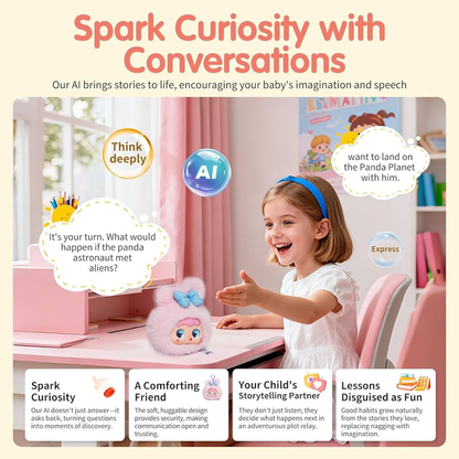 Muñeco AI Interactivo con Ojos LED y Voz Multilenguaje